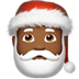 🎅🏾 Santa Claus: medium-dark skin tone display on Apple